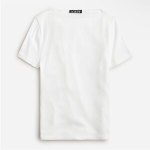 Jcrew Fine-rib fitted boatneck T-shirt